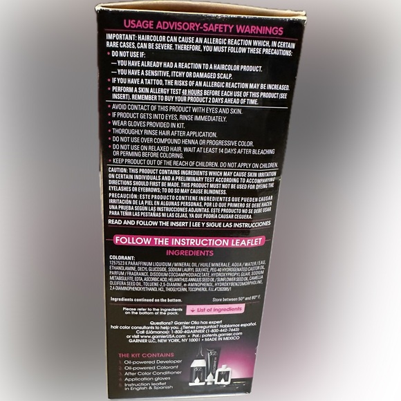 GARNIER OLIA 10.0 VERY LIGHT BLONDE OIL POWERED PERMANENT HAIR COLOR HIGHLIGHTS - Picture 2 of 6